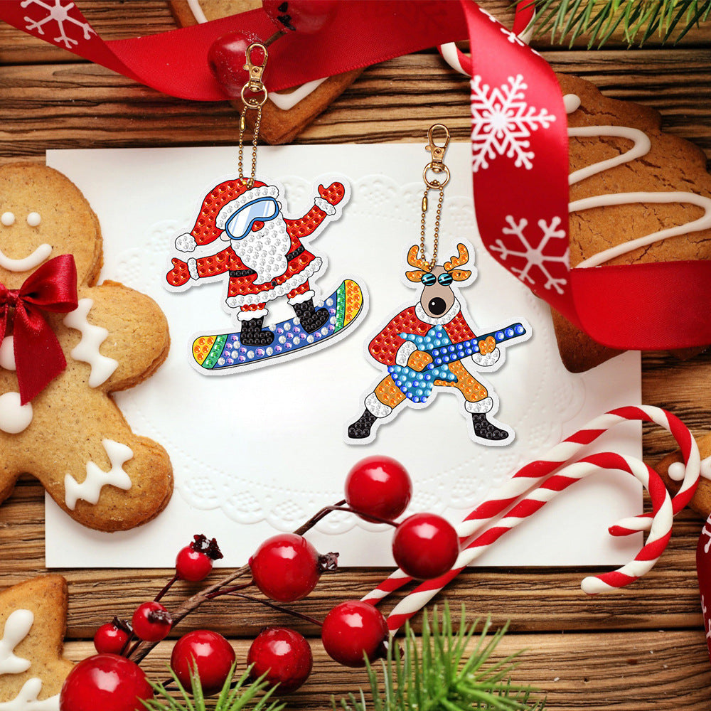 🎁Christmas DIY Diamond Painting Keychain