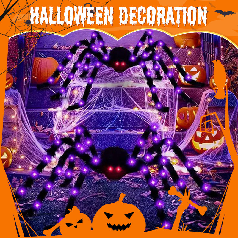 Giant Hairy Spider Web Set | The Scariest Halloween Yard Decor