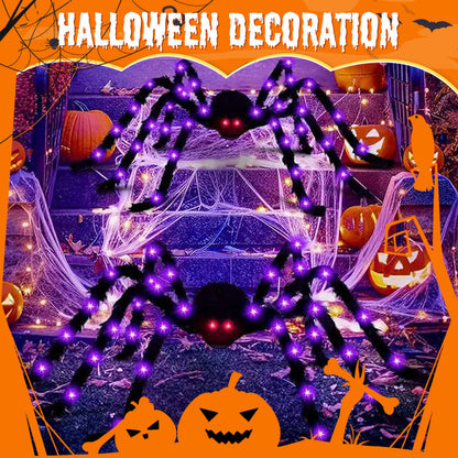 Giant Hairy Spider Web Set | The Scariest Halloween Yard Decor