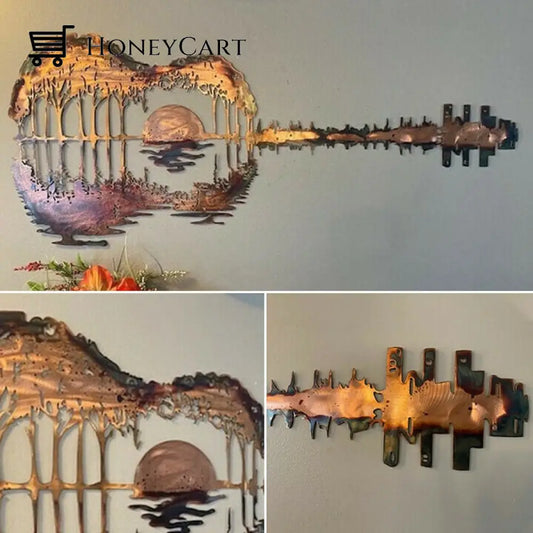 Abstract Guitar Metal Wall Art