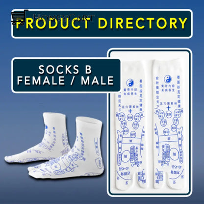 Acupressure Reflexology Socks Socks B (Female) Health Care