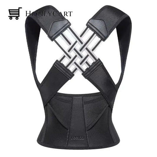 Adjustable Back Posture Corrector Belt Black / S