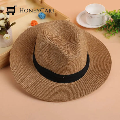 Adjustable Classic Panama Hat Khaki / S/M(22-22.8) Buy 1