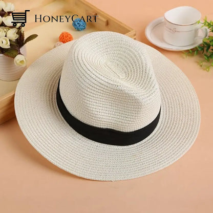 Adjustable Classic Panama Hat White / S/M(22-22.8) Buy 1