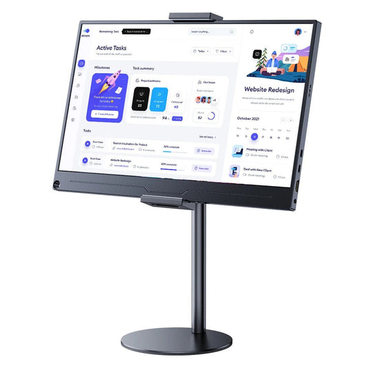 Adjustable Portable Monitor Stand – Sleek Desktop Bracket for iPad, Phone, and Tablets