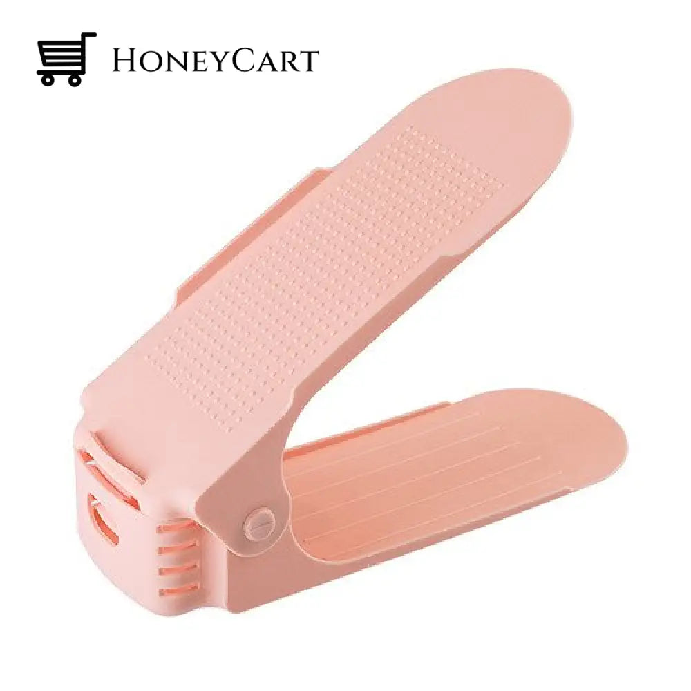 Adjustable Type Receives Shoe Rack Pink