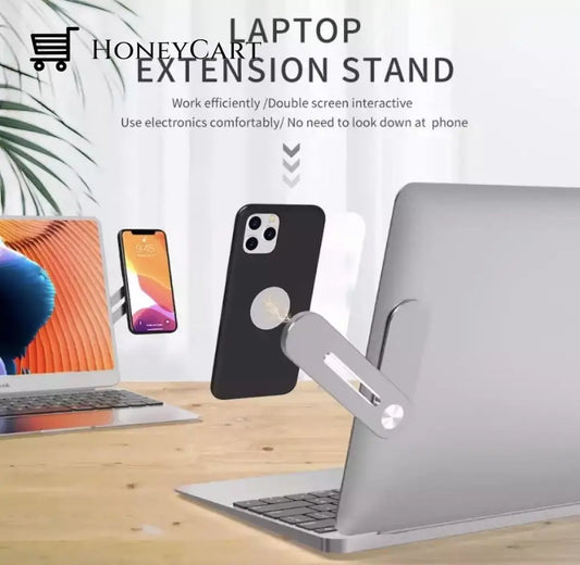 Aluminum Alloy Laptop Extension Stand Silver