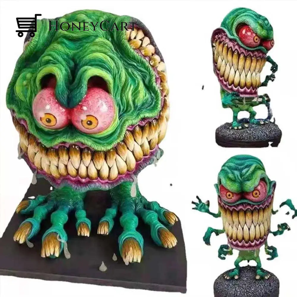 Angry Big Mouth Monster Statues
