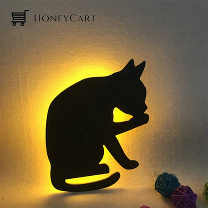 Animal Cat Night Lamp E