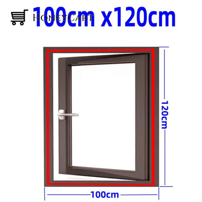 Anti Mosquito Window Screen Mesh W 100Cm X H 120Cm / Coffee Velcro