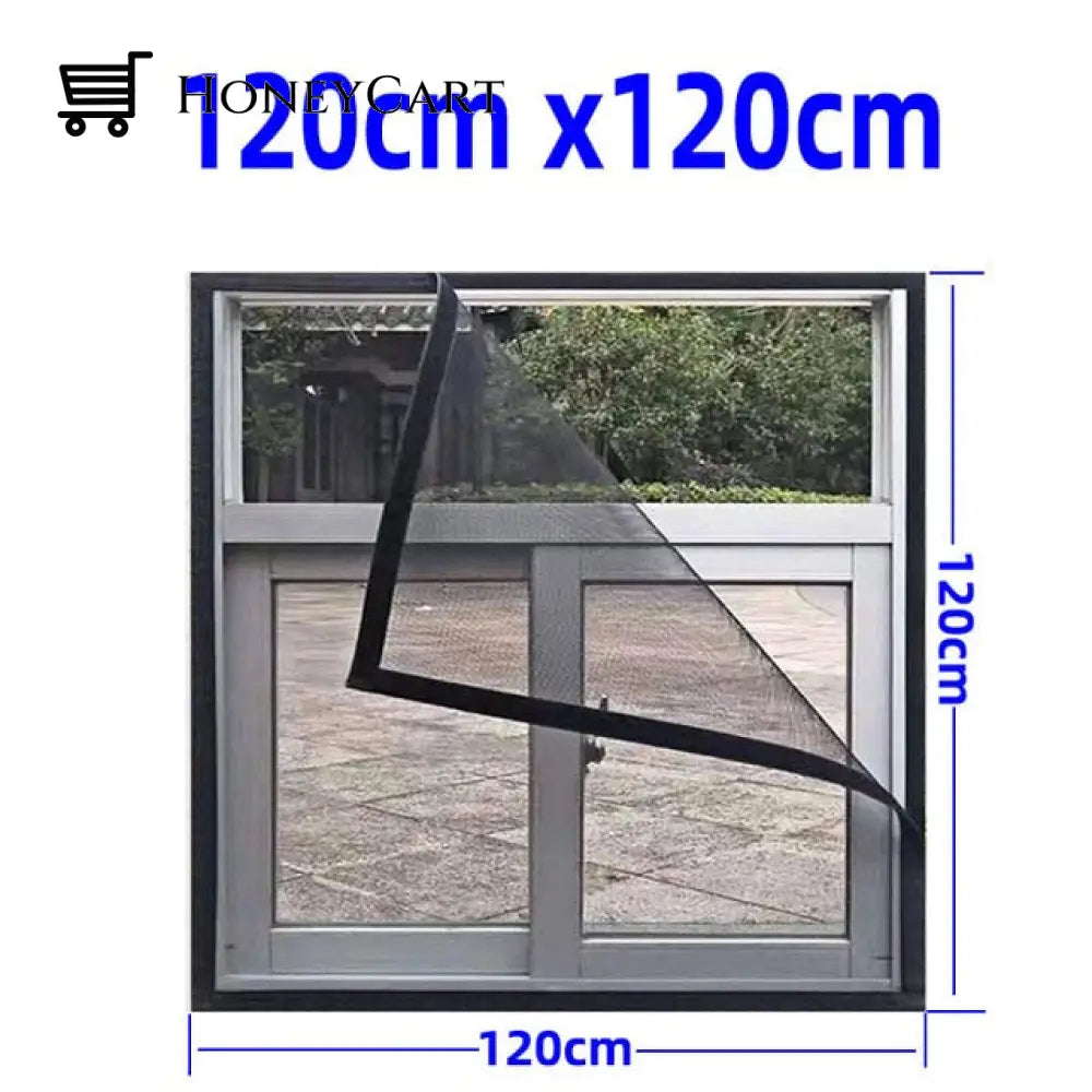 Anti Mosquito Window Screen Mesh W 120Cm X H / Coffee Velcro