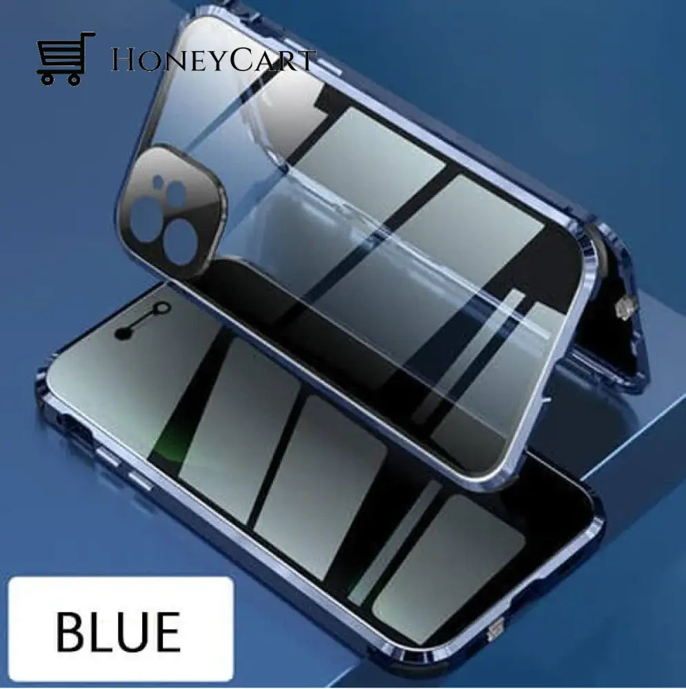 Anti-Peep Magnetic Case For Iphone Blue / 13 Pro Tool