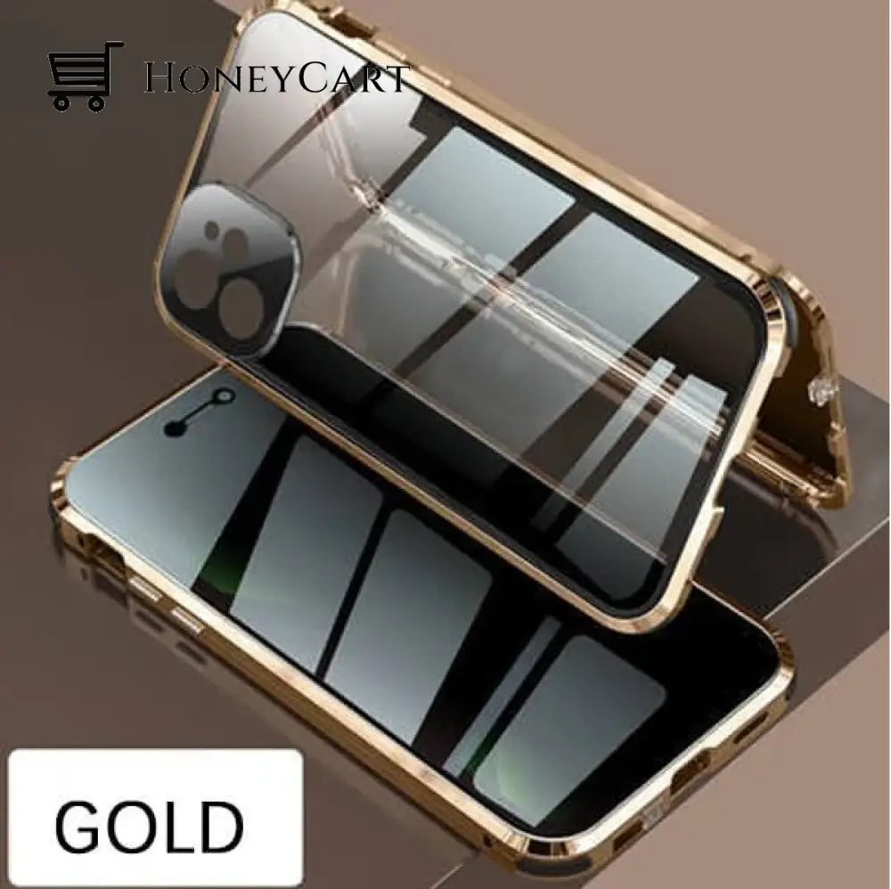 Anti-Peep Magnetic Case For Iphone Gold / 13 Pro Tool