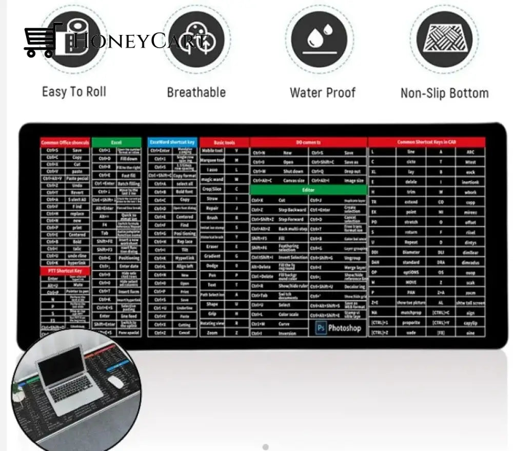 Anti-Slip Keyboard Pad 800*300Mm / 31.49*11.81In