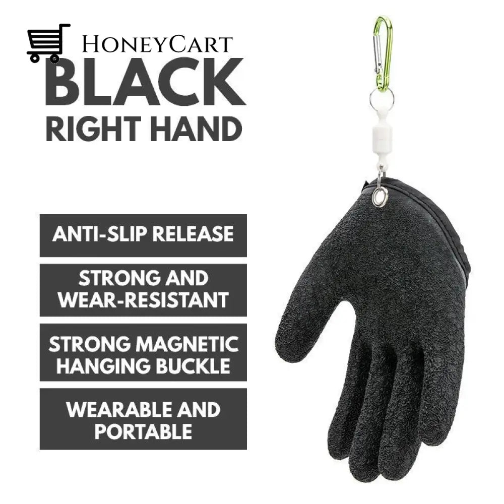 Anti-Slip Wear-Resistant Fishing Gloves Standard Black / Right Accessories