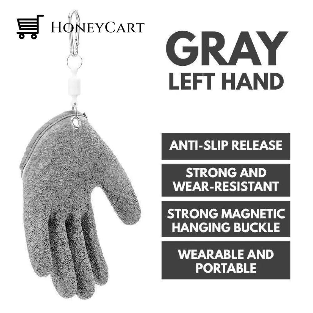 Anti-Slip Wear-Resistant Fishing Gloves Standard Gray / Left Accessories
