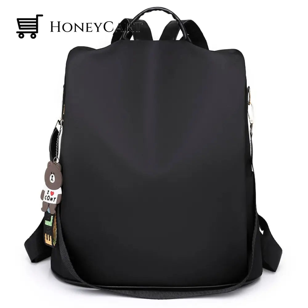 Anti-Theft Large Capacity Oxford Backpack Black-No Logo Backpacks