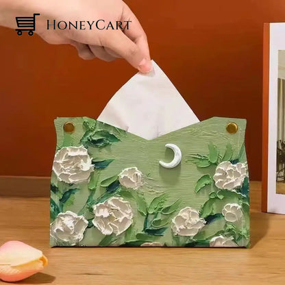 Artistic Oil Painting Tissue Box-Buy 2 Get 10% Off Today! New-Moon Rose