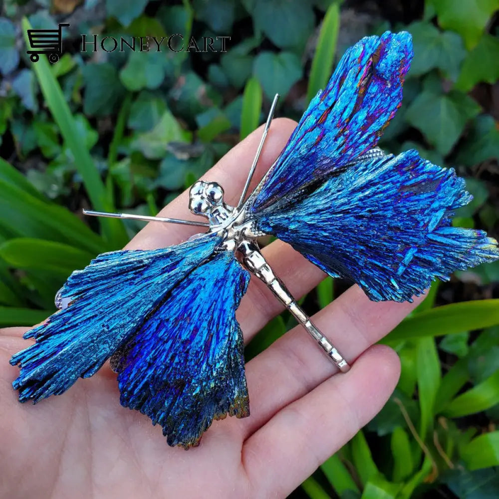 Aura Tourmaline Kyanite Dragonely50% Off Gold & Blue Dragonfly Household Accessories