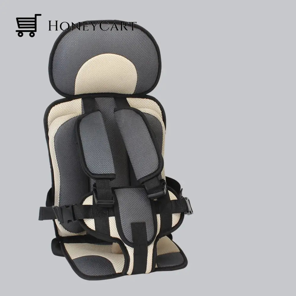 Auto Child Safety Simple Car Portable Seat Belt Gray Beige