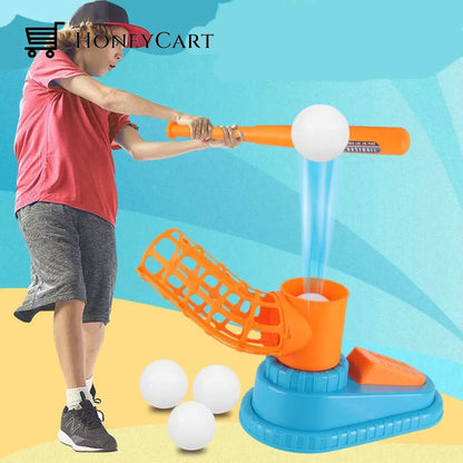 Automatic Baseball Training Ball Launcher Machine Set Toys