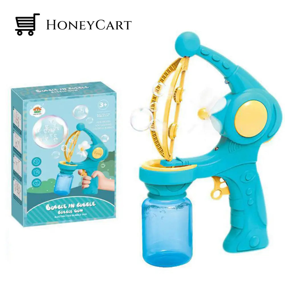 Automatic Flower Bubble Blower Machine Toy Blue Blowing Toys