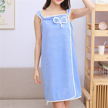 Plus Size 80-180 Catties  Wearable Bath Towel Sling Bathrobe Bath Skirt Thickened  Pure Cotton Absorbent