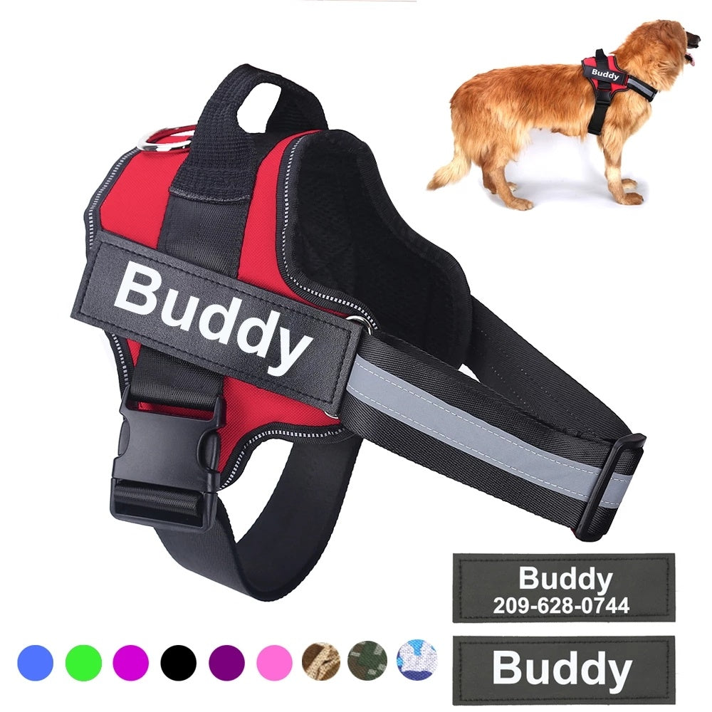 Pet Harness Vest For Small Large Dog Custom Patch Pet Supplies