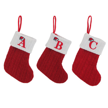 Christmas Letter Knit Stocking