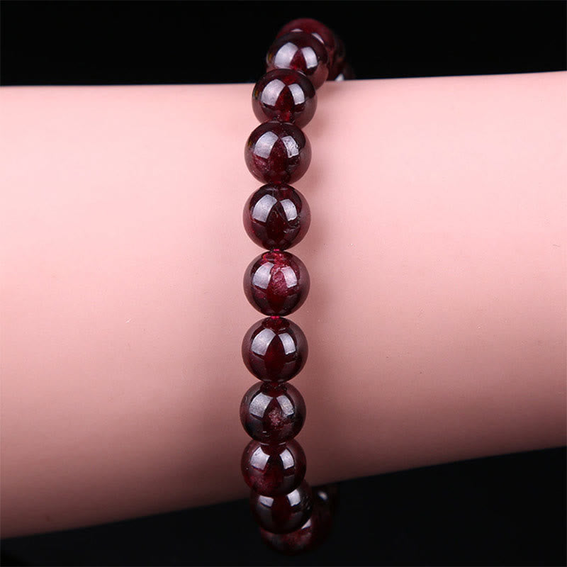 Natural Garnet Bead Passion Bracelet