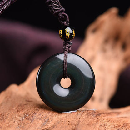 Tibetan Obsidian Protection Necklace