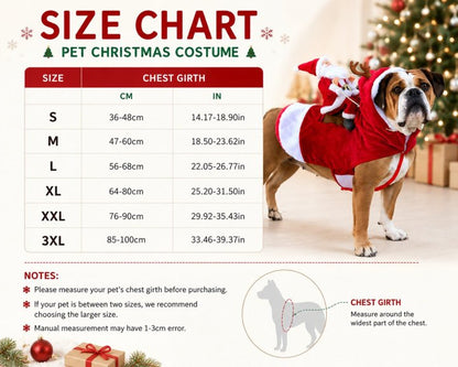 Santa Rider Dog Costume – Dog Christmas Outfit