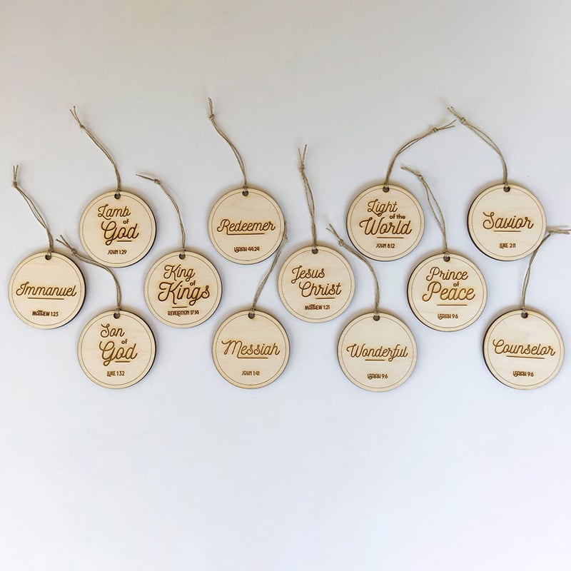 Names Of Jesus Ornaments (25 Pcs)