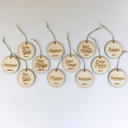 Names Of Jesus Ornaments (25 Pcs)