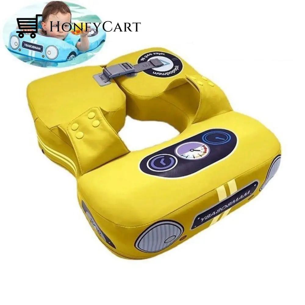Baby Float Waist Swimming Rings - Child Toys Pu Car Yellow Aids