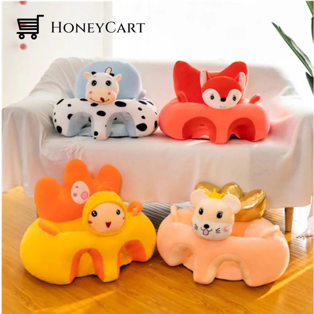 Baby Sofa Support Seat Cover Plush Chair Learning To Sit Comfortable Cartoon Toddler Nest Puff