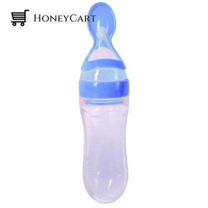 Baby Squeezy Spoon Bottle Feeder Blue Bottles