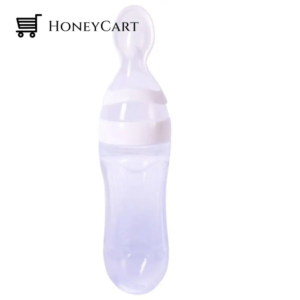 Baby Squeezy Spoon Bottle Feeder White Bottles