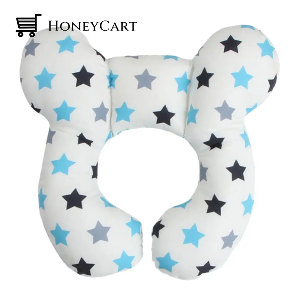 Baby Support Pillow Protective Travel Blue Star