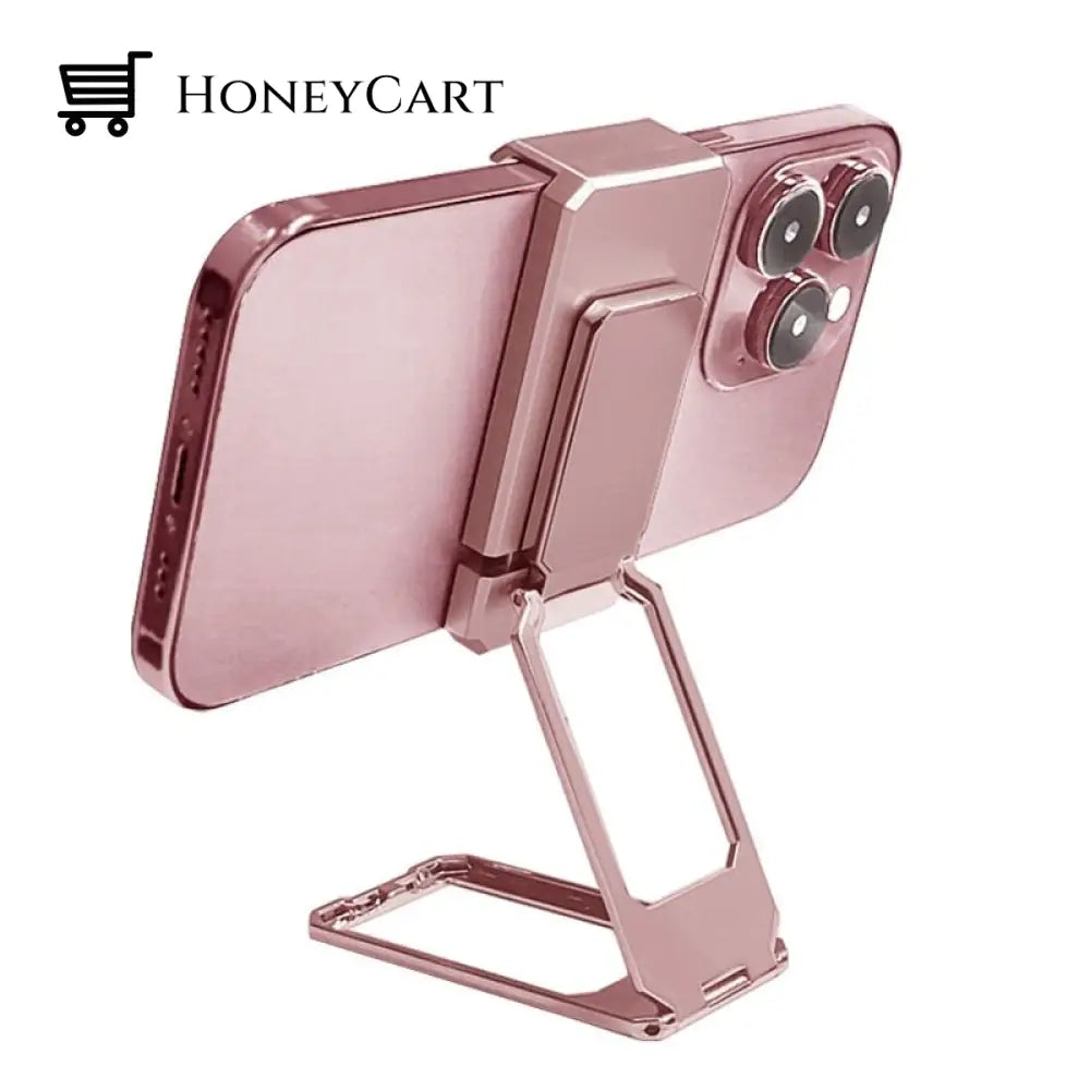 Back Clip Foldable Phone Holder Rose Gold