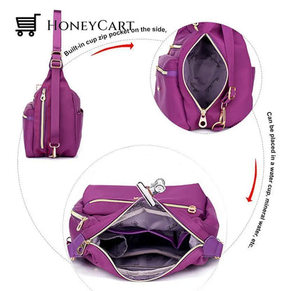 Bag With Double Zippers Handbag And Shoulder Fashion Wears