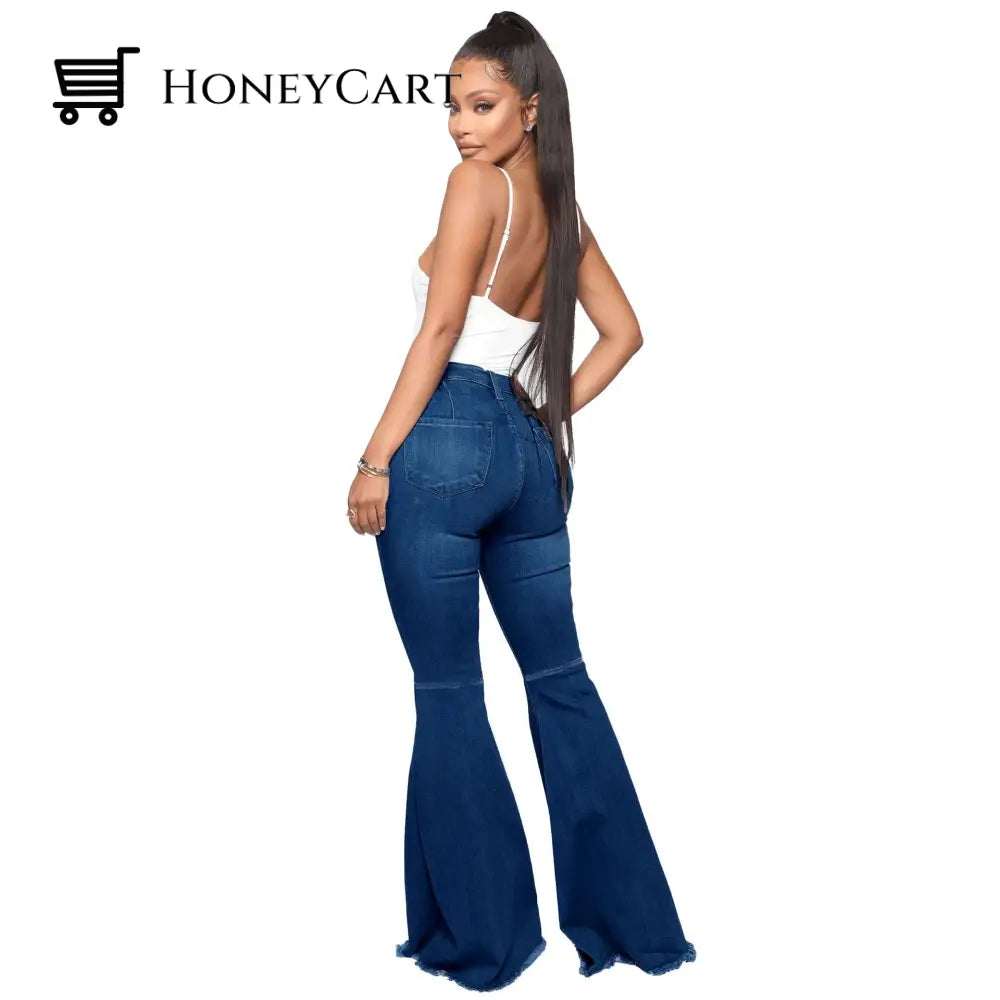 Basics High-Waisted High Stretchy Flared Jeans Tool