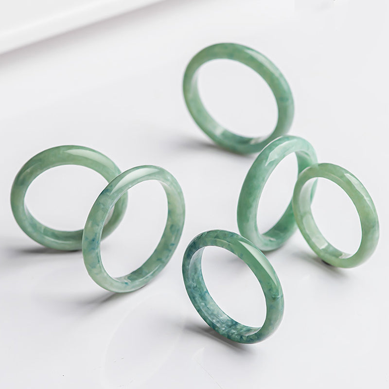 Natural Jade Prosperity Abundance Ring