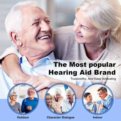 1 Pair-Hearing Aids For Seniors Rechargeable With Invisible Hearing Aid-BTE Rechargeable Hearing Aids