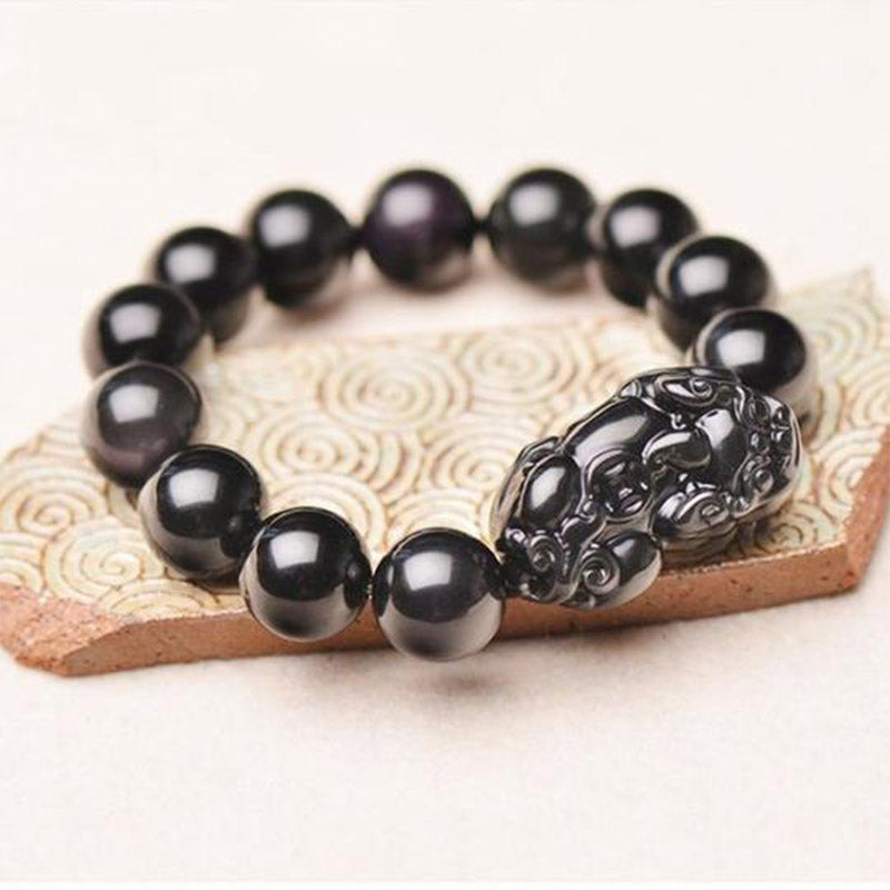 Feng Shui PiXiu Obsidian Wealth & Prosperity Bracelet