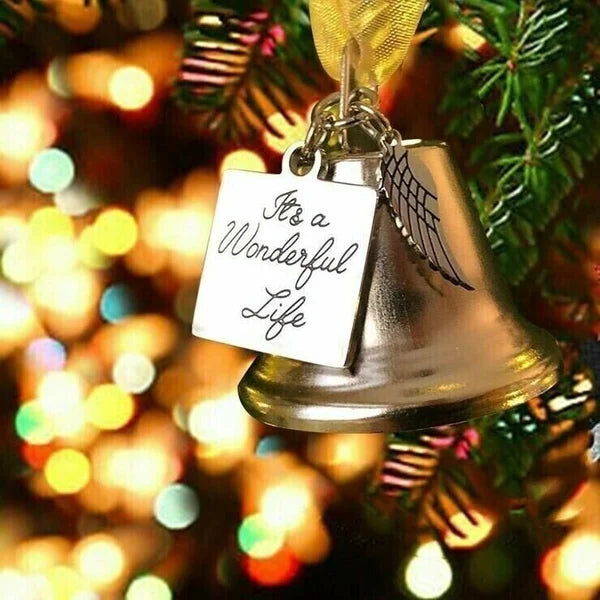 Christmas Ornaments Angel Wings Bell--Memorial Christmas Gift