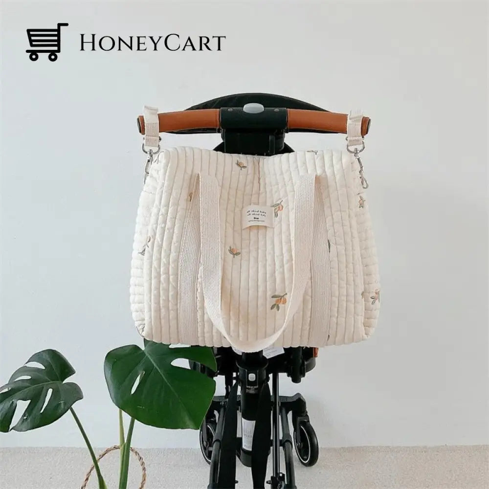 Bear Floral Print Extra Large Cotton Comforts Baby Diaper Bag Travel Accessories
