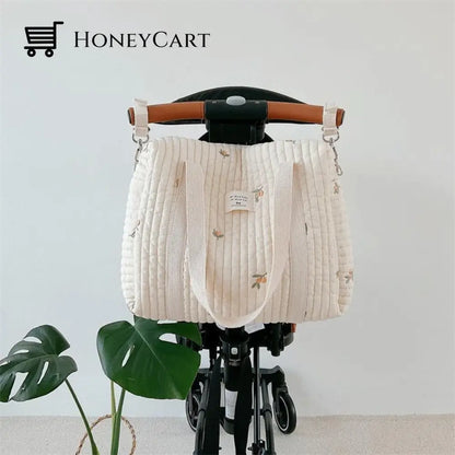 Bear Floral Print Extra Large Cotton Comforts Baby Diaper Bag Travel Accessories
