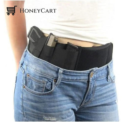 Belly Band Holster For Concealed Carry Right Hand / Fits Up To 45