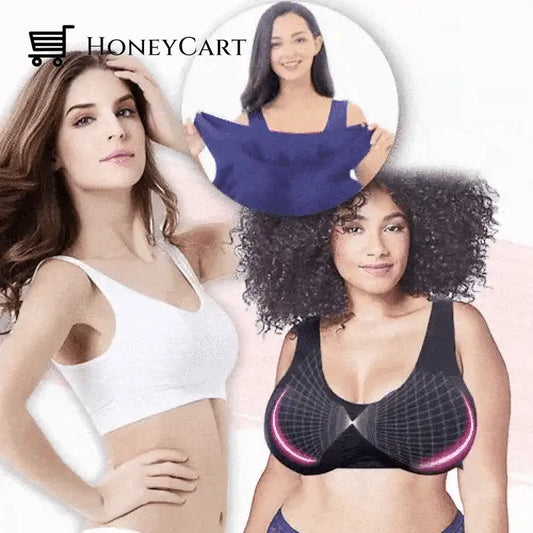 Big-Size Wireless Comfy Sleeping Wear M (34A-G Cup) / Black